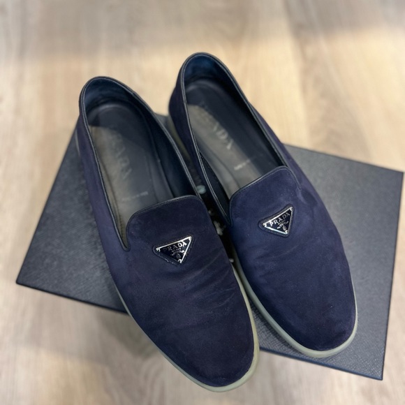 PRADA MEN’S SUED LOAFERS (US 9) - Picture 4 of 6